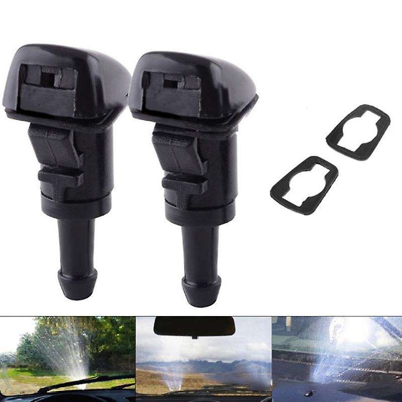 Front Windshield Washer Nozzles Wiper Spray Kit Compatible , , Ram, - Replaces Part Number 4805742AB