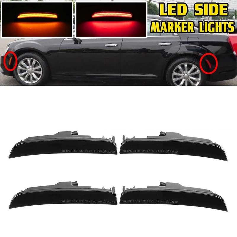 Front+Rear Car Side Marker Light for 300 300C 2015-2021 Wheel Arches Turn Signal Indicator Blinker L