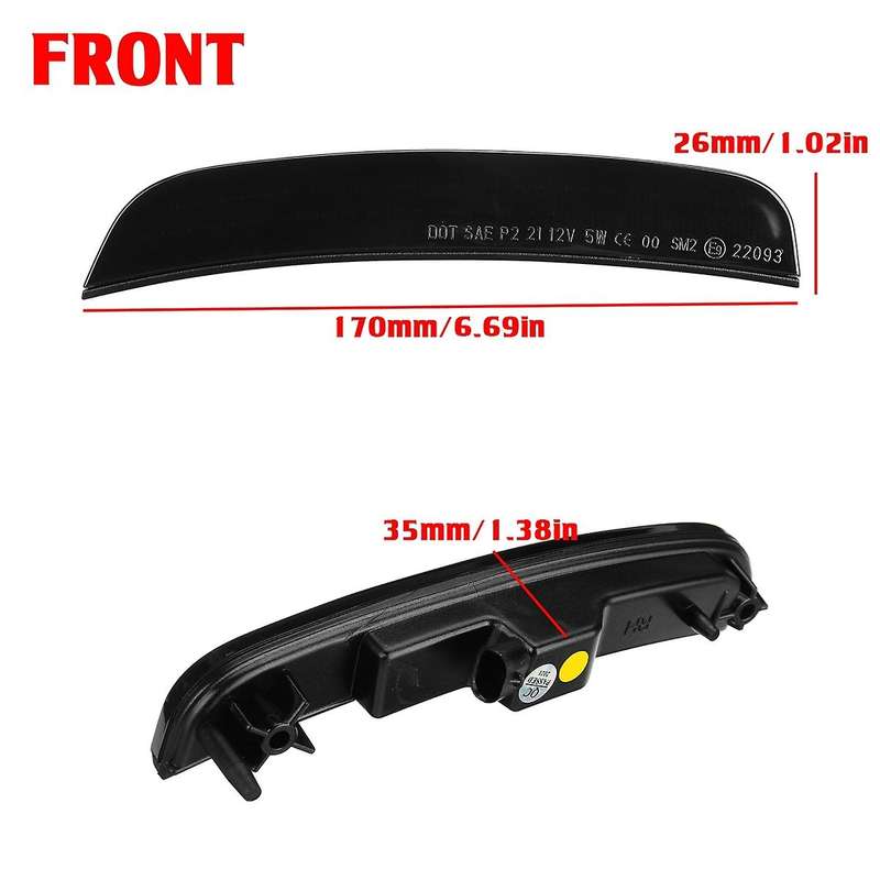 Front+Rear Car Side Marker Light for 300 300C 2015-2021 Wheel Arches Turn Signal Indicator Blinker L