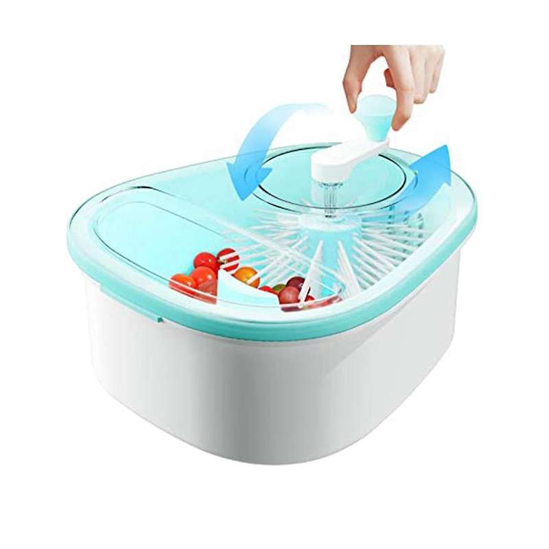 Fruit and Vegetable Washing Machine, Vegetable Cleaner Device with Full-sided Spin Scrubber Brush F