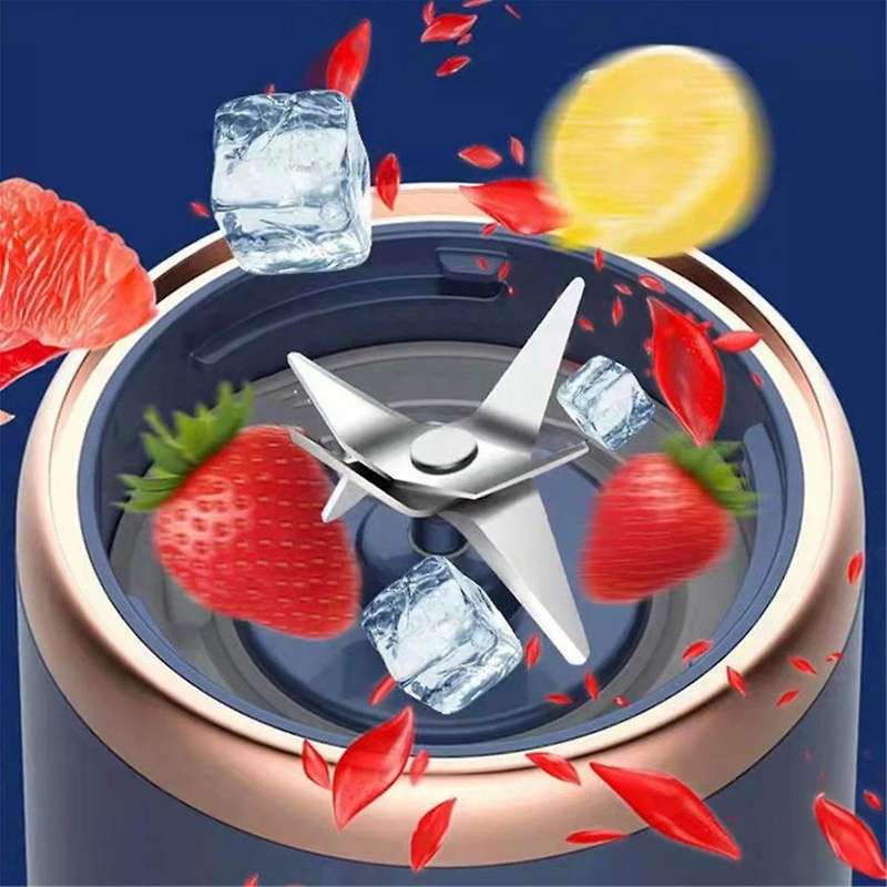 Fruit Juicer for Shakes and Fruit Juicer USB Rechargeable Handheld Blenders with 6 Sharp Blades Eas