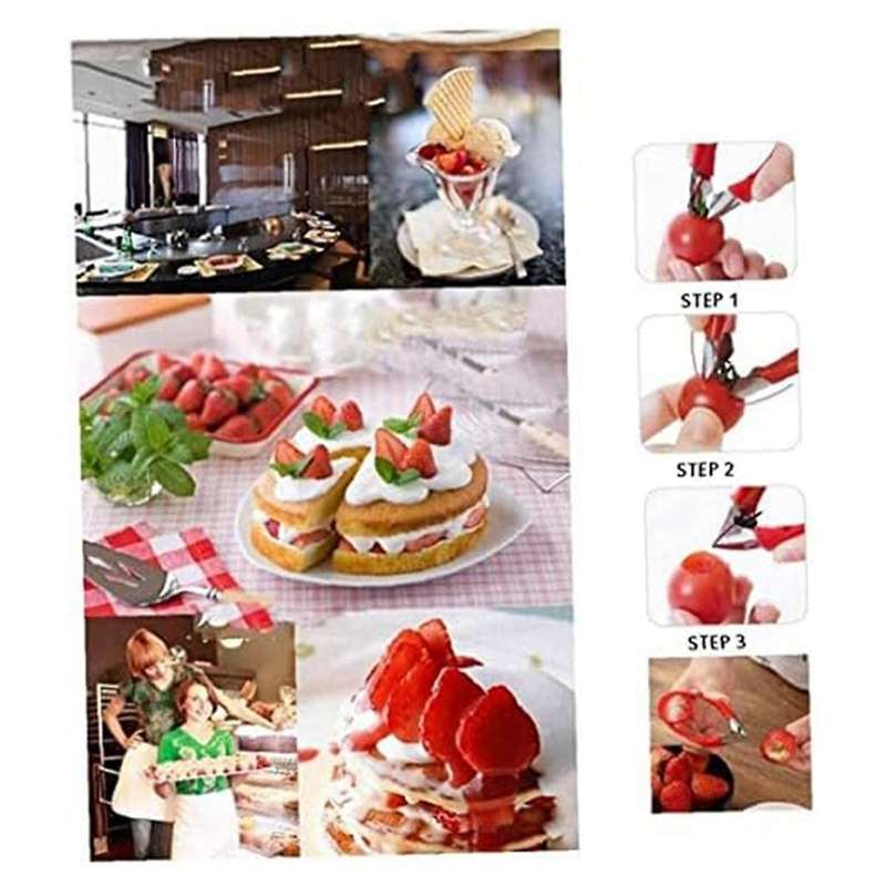 Fruit Corer Core Remover Strawberry Huller Stem Eyes Stalk Leaves Vegetable Tool for Kitchen