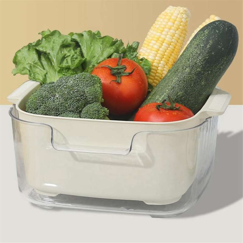 Fruit Strainer,vegetable Washing Basket,2 Set Fruit Washing Bowl 4 In 1 Double-layer Drain Basin and