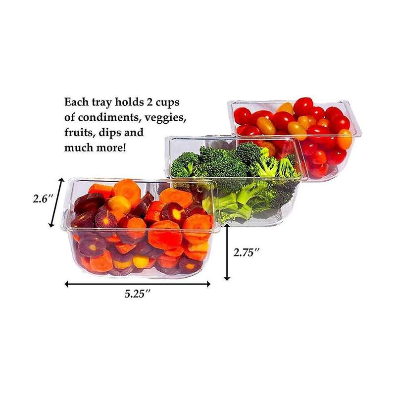 Fruit Vegetable Spice Container with Lid, Plastic Ingredient Container, Ingredient Box, 5 Compartmen