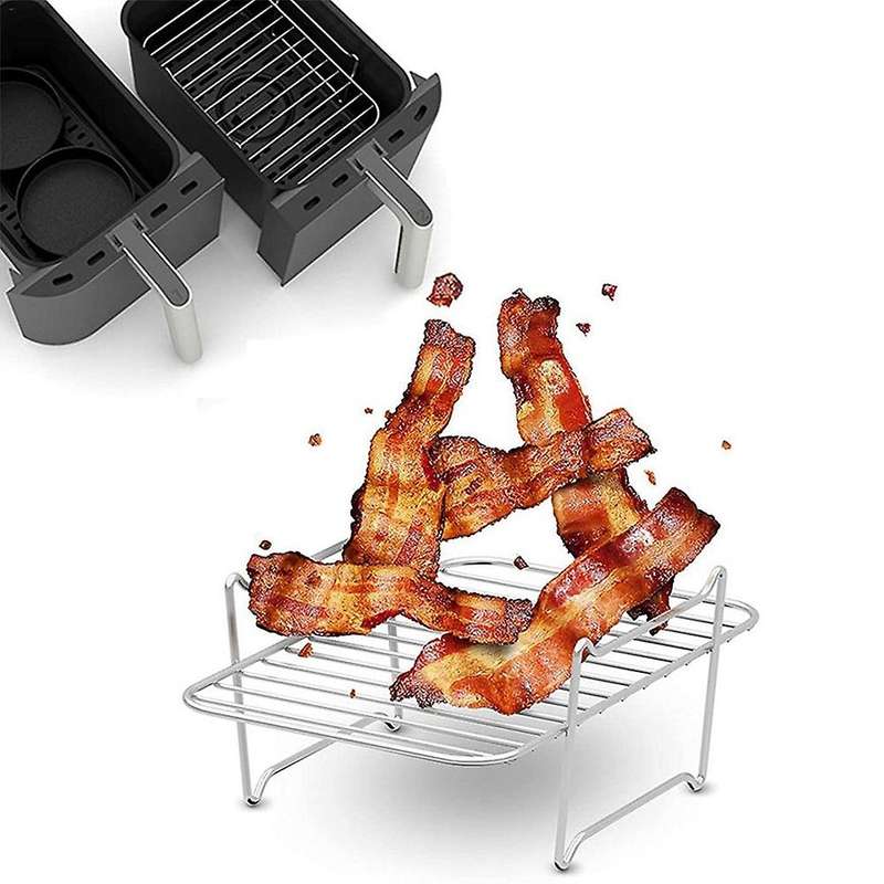 Fryer Rack for Ninja DZ201/DZ401 Foodi Accessories Stainless Steel Multi-Layer Stackable Dehydrato