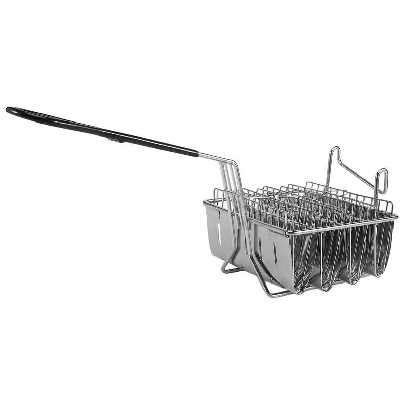 Fryer Basket, Shell Fryer, Holds 4 Shells Deep Fryer Holders Basket with Grip Handle Holder Stand