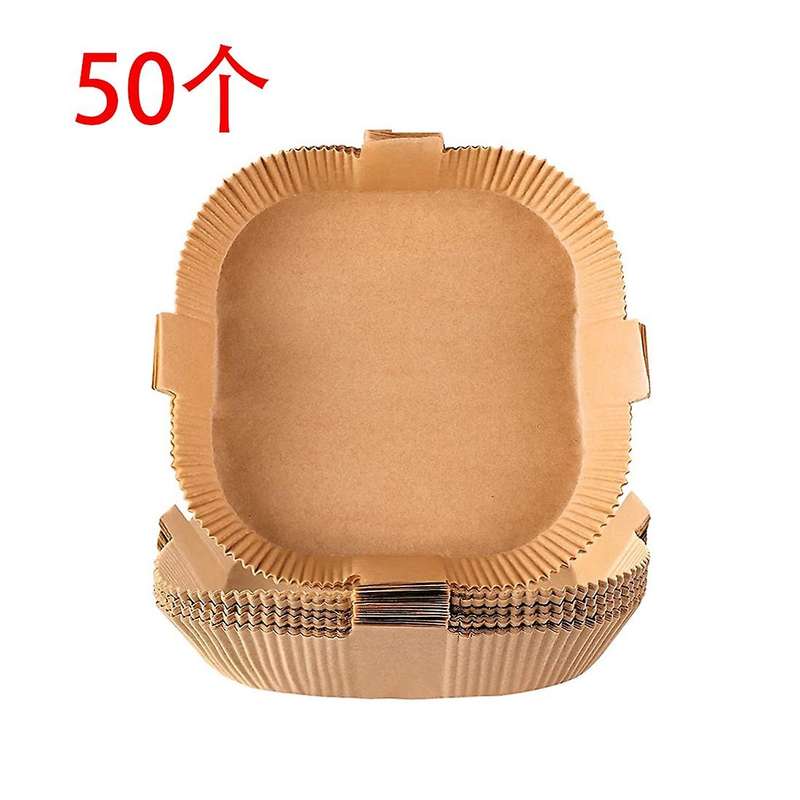Fryer Disposable Paper Liners,50 Pcs 7.9Inch Square Non Stick Parchment Liners,Oil Resistant for F