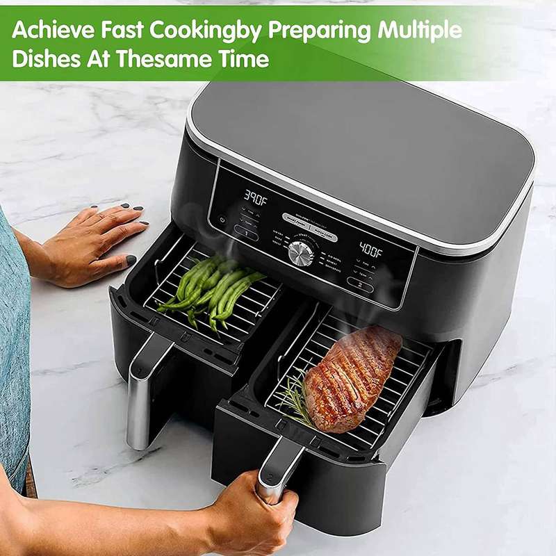 Fryer Rack for Double Basket Fryers, Dehydrator Rack for Ninja Foodi DZ201 DZ401 Fryer Accessories