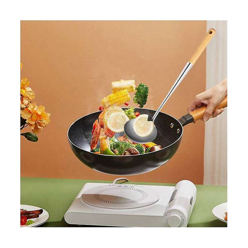 Frying Spatula, 17inches Spatula for Wok, Stainless Steel Wok Spatula