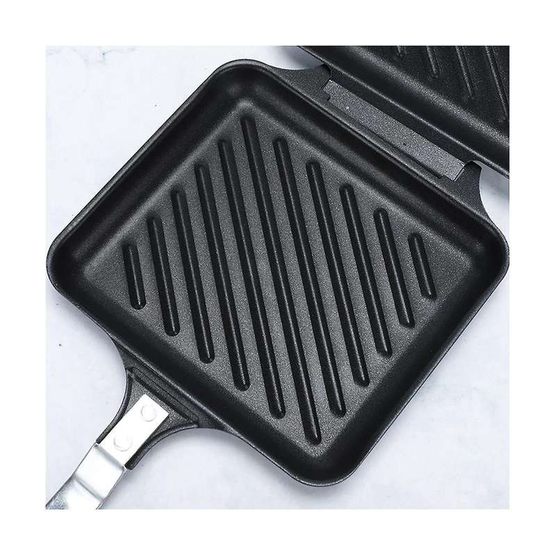 Frying Pan Toast Flip Grill Sandwich Fine Iron Grilled Cheese Maker Rapid Heating Cookware Detachabl
