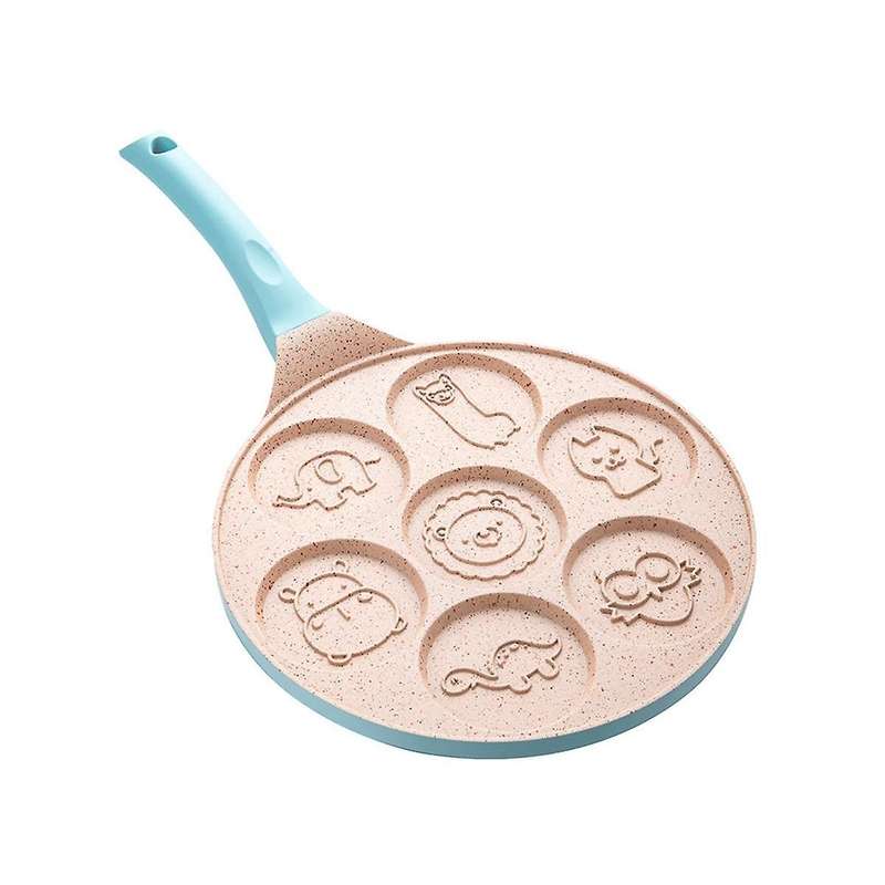 Frying Mould Seven-hole Breakfast Frying Pan Animal Face Multi-function Wheel Pancake Pan Small Egg