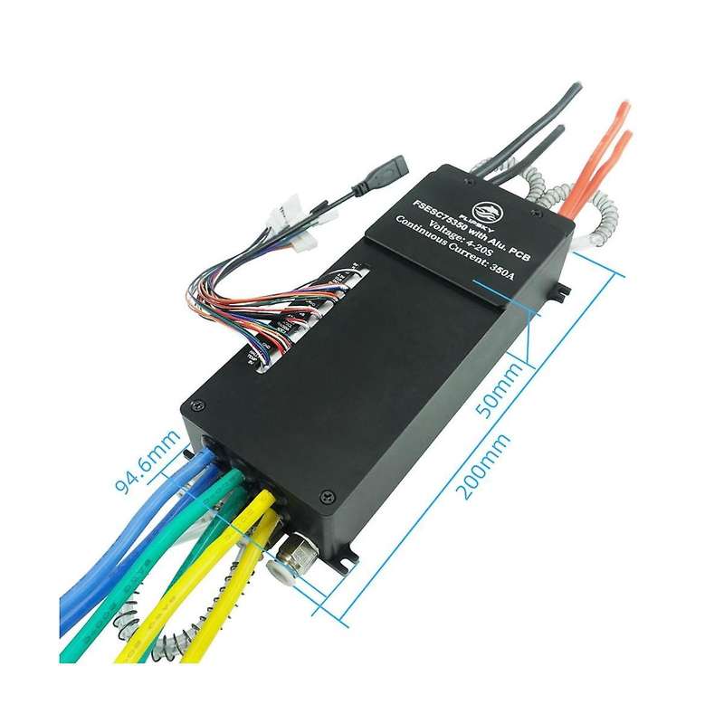 Fsesc 75350 84v High Current 350a Esc Base On with Aluminum Case Water Cooling Enclosure for E-foi