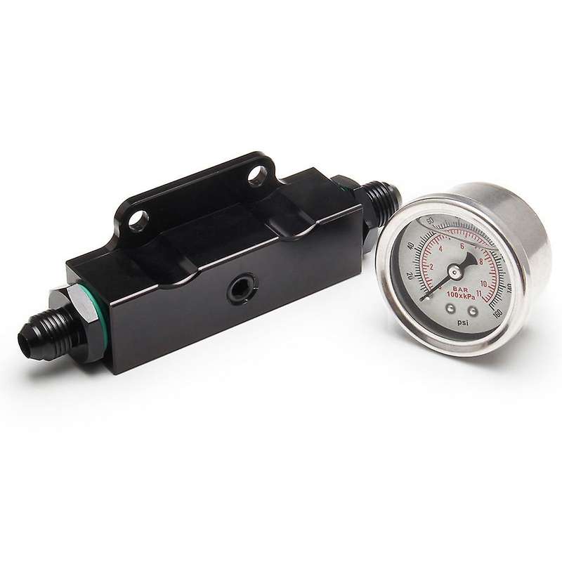 Fuel Filter Universal Black Billet Aluminum Inline 6 an AN6 Fuel Filter