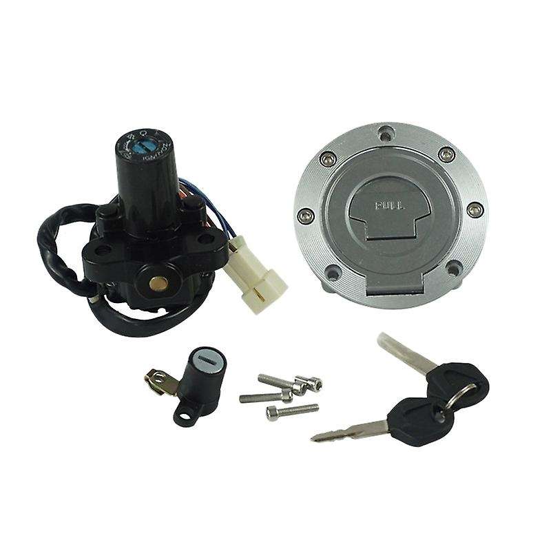 Fuel Gas Cap Ignition Switch Seat Lock with Key Kit for YZF R1 2004-2015 R6 2004-2016