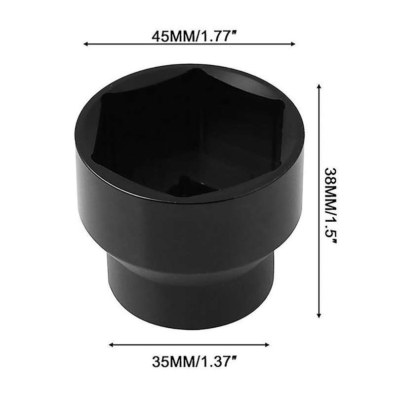 Fuel Filter/Oil Filter Socket 24Mm/36Mm Reversible Fuel Filter Cap Remover and Installer Assistant f