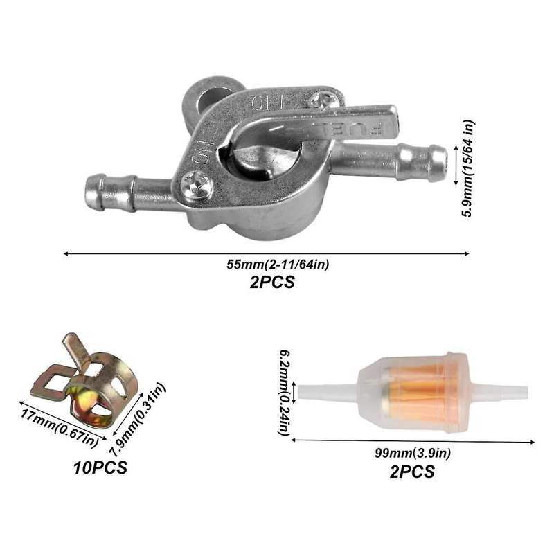 Fuel Line Hose Kit for Small Engines Scooters ATVs Mini Bikes Go-Karts Snowmobile Motorcycle Gas Fue