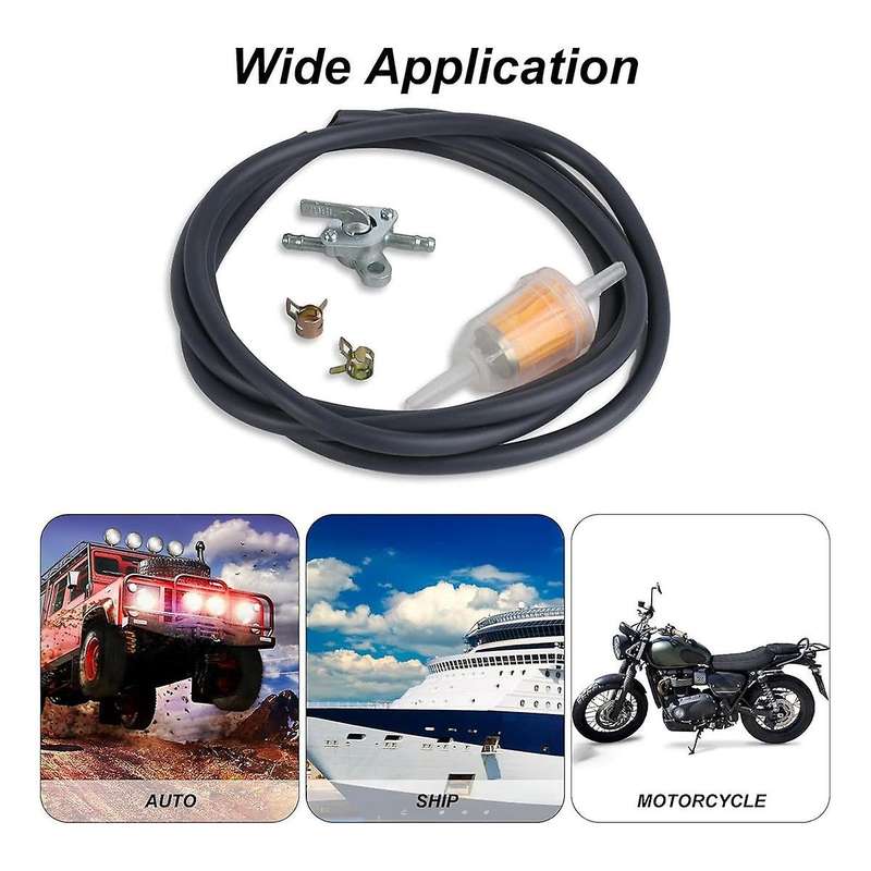 Fuel Line Hose Kit for Small Engines Scooters ATVs Mini Bikes Go-Karts Snowmobile Motorcycle Gas Fue