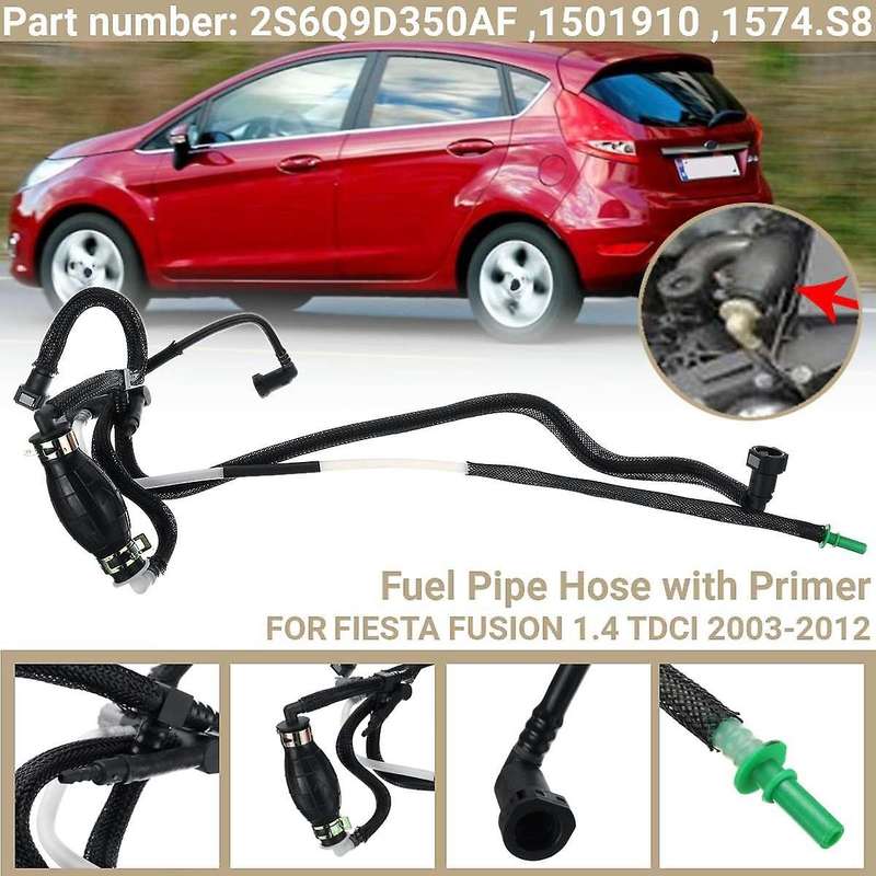 Fuel Pipe Oil Return Tube Fuel Pipe Hose with Primer for Fiesta 1.4 Tdci 03-12 2S6Q9D350AF 1501910 1