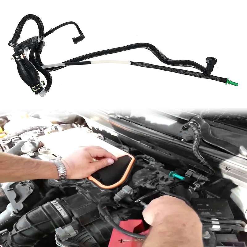 Fuel Pipe Oil Return Tube Fuel Pipe Hose with Primer for Fiesta 1.4 Tdci 03-12 2S6Q9D350AF 1501910 1