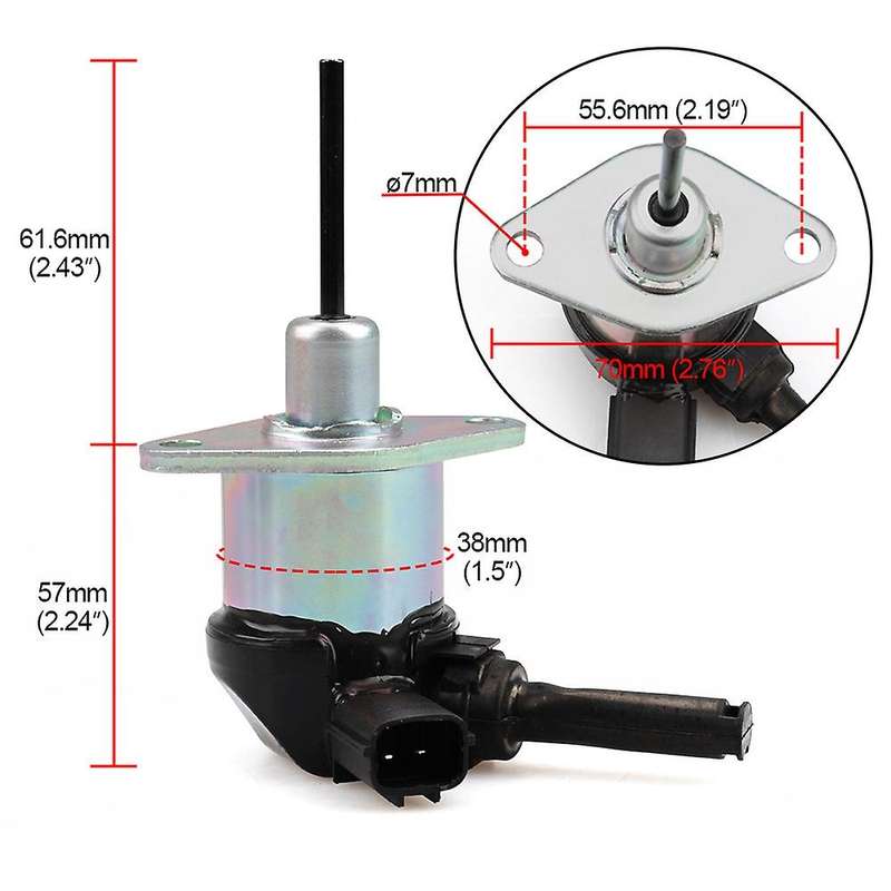 Fuel Shut Off Solenoid 1A021-60017 1A021-60015 for Tractor Mower Replace