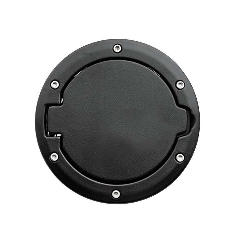 Fuel Tank Cap Cover Auto Car Aluminum Alloy Fuel Door Gas Lid Tank Cap Cover Black for Wrangler Jk