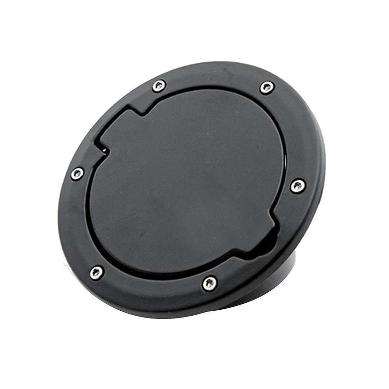 Fuel Tank Cap Cover Auto Car Aluminum Alloy Fuel Door Gas Lid Tank Cap Cover Black for Wrangler Jk
