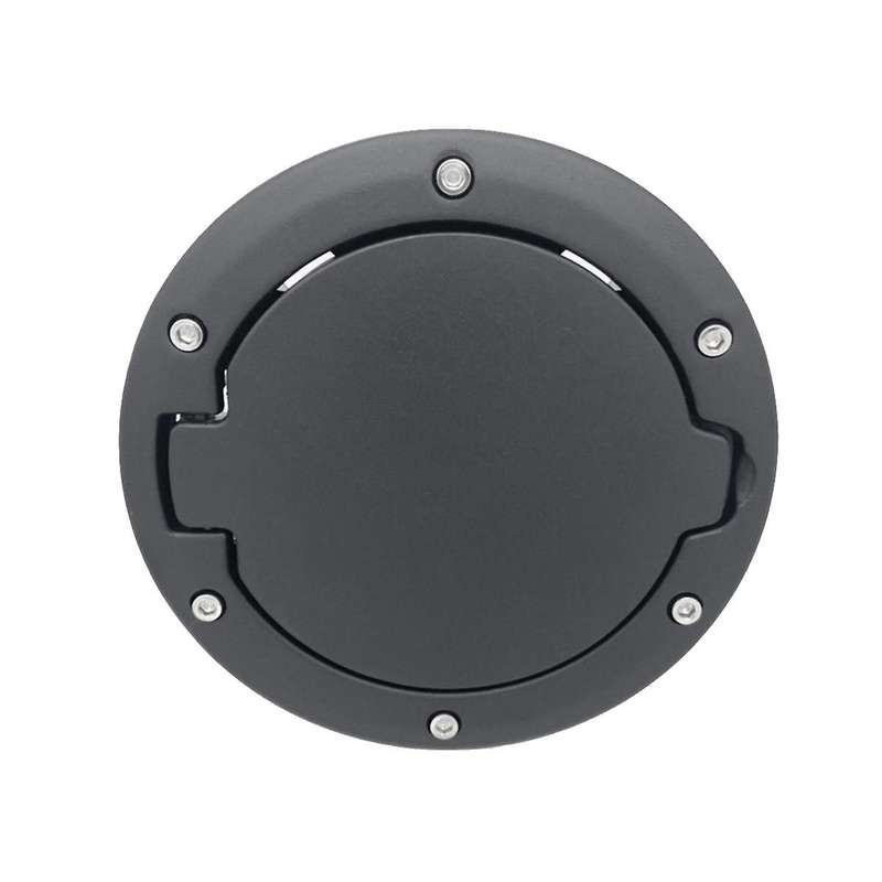 Fuel Tank Cap Cover Auto Car Aluminum Alloy Fuel Door Gas Lid Tank Cap Cover Black for Wrangler Jk
