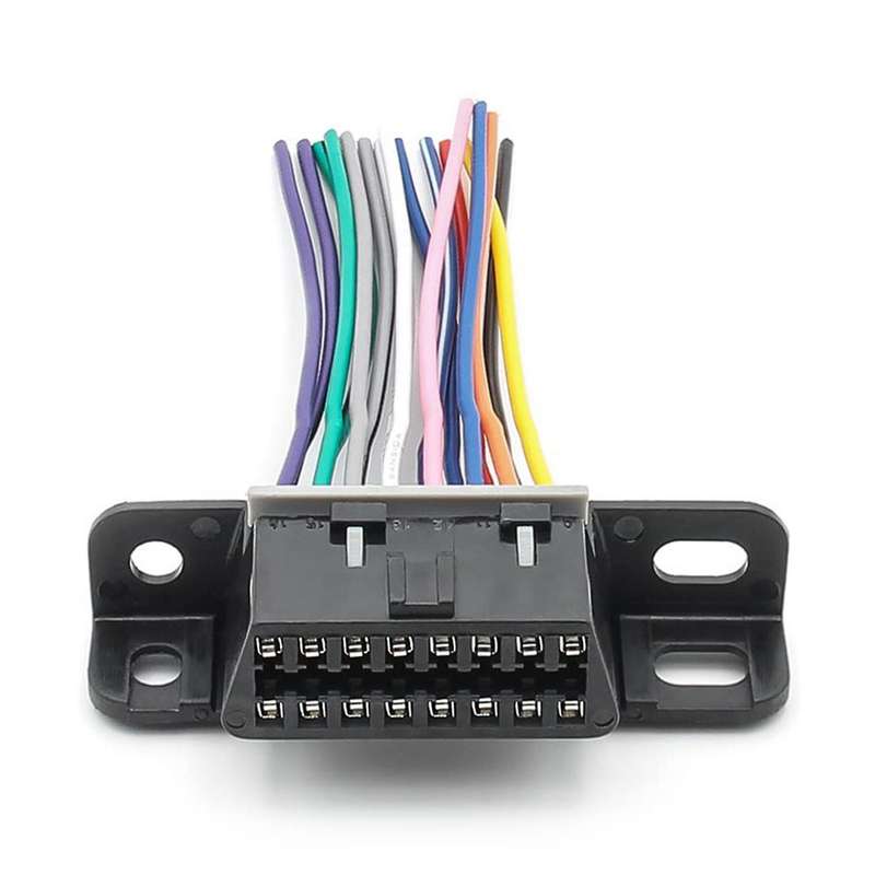 Full 16 Pin J1962f Obd2 Female to Male Diy Fixed Harness Adapter Connector Plug Dash Port Cable