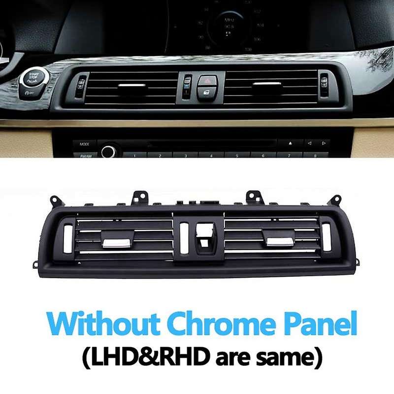 Full Black Dashboard Central Air Conditioner Vent Grille Complete Assembly for 5 Series F10 F11 F18