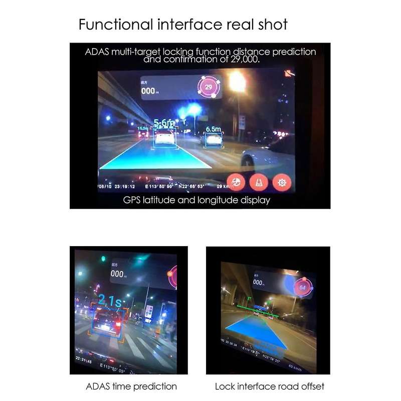 Full HD Driving Recorder 1080P Video Recorder Camera Car DVR ADAS Car Recorder Driving Recorder Nigh