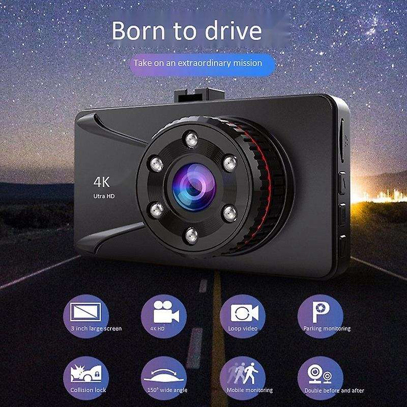 Full HD 1080P 3 Inch Driving Recorder DVR Dash Camera Cycle Recording Night Vision Wide Angle Dashca