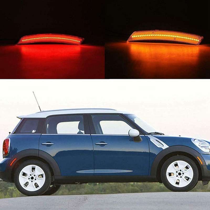 Full LED Side Marker Light Front Rear Kits for 2005-2016 R55 R56 R57 R58 R59 R60 R61 Amber/Red Smoke