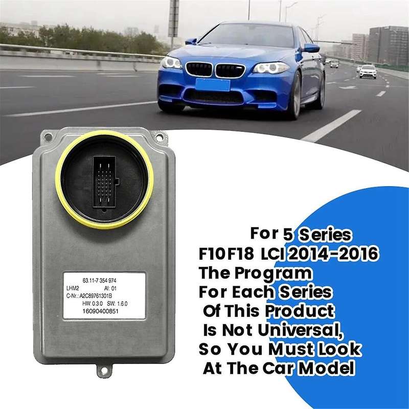 Full LED Modul Driver Headlight Bulb Control Unit 63-11-7-354-974 for 5 Series F10/F18 2014-2016 63