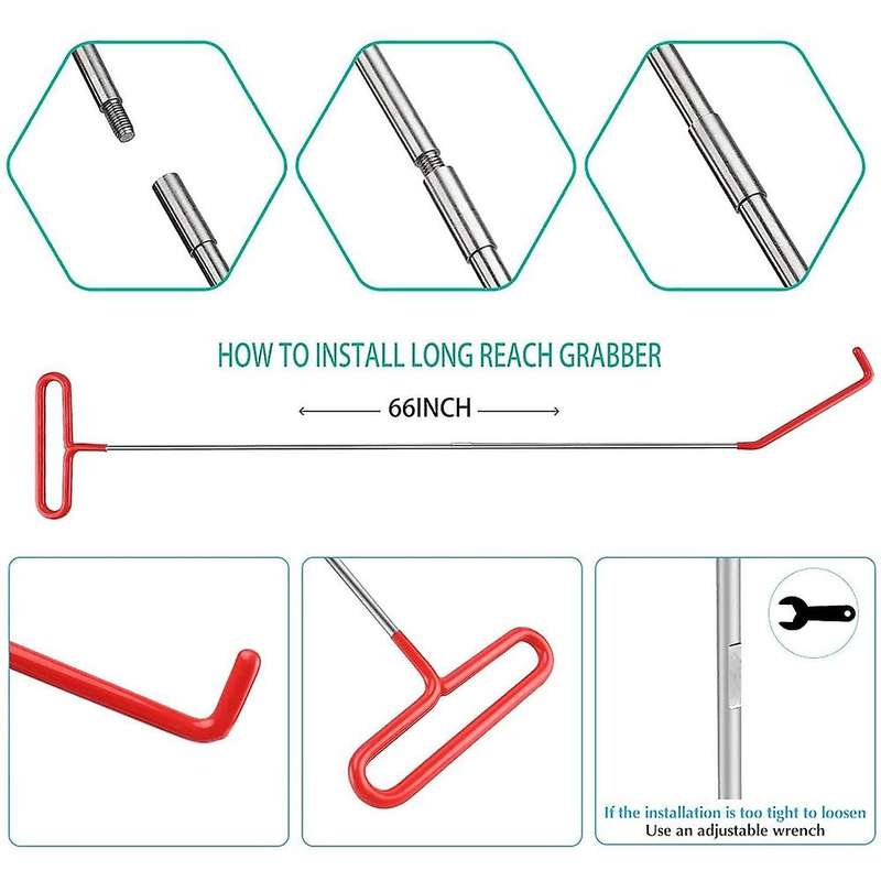 Full Professional Car Tool Kit,with Long-Distance Clutch,with Air Bag Bag Pump, Non-Friction Wedge,