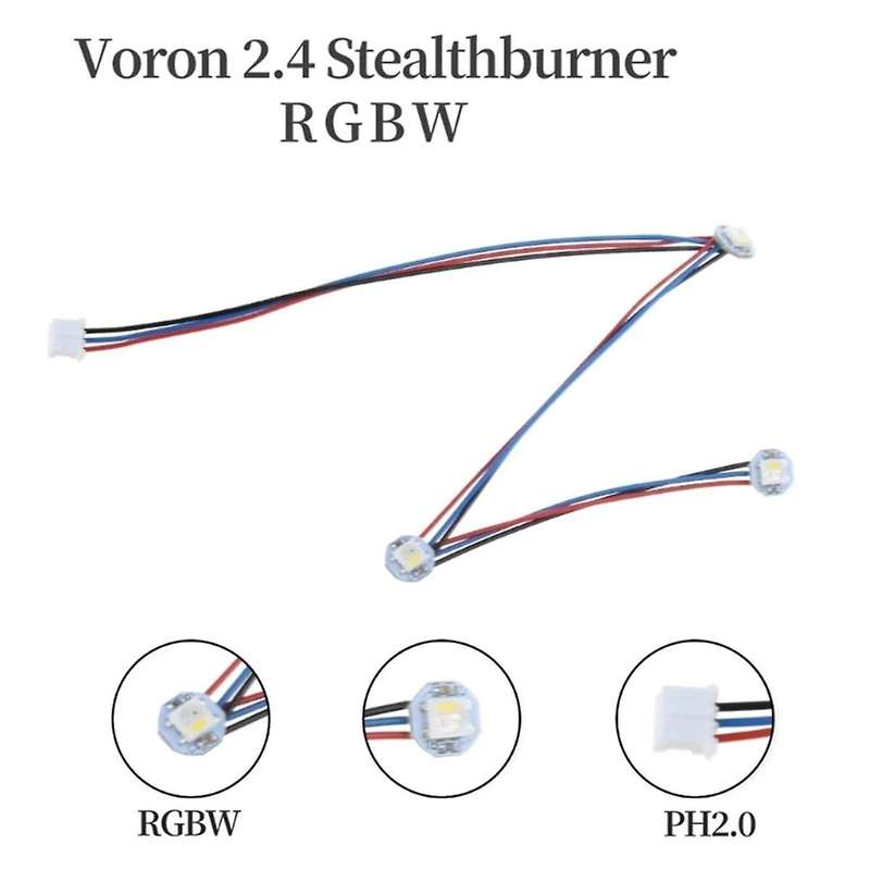 Fully Assembled Led for Voron 2.4 Stealthburner with 3 RGBW Mini Button Led U4LD