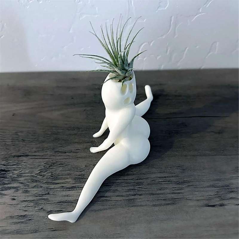 Funny Big Booty Ghost Planter, Prank Gift Decor Planter Air Fern Display Stand, Big Booty Ghost Plan