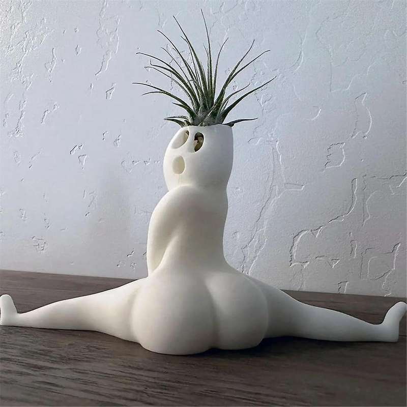 Funny Big Booty Ghost Planter, Prank Gift Decor Planter Air Fern Display Stand, Big Booty Ghost Plan