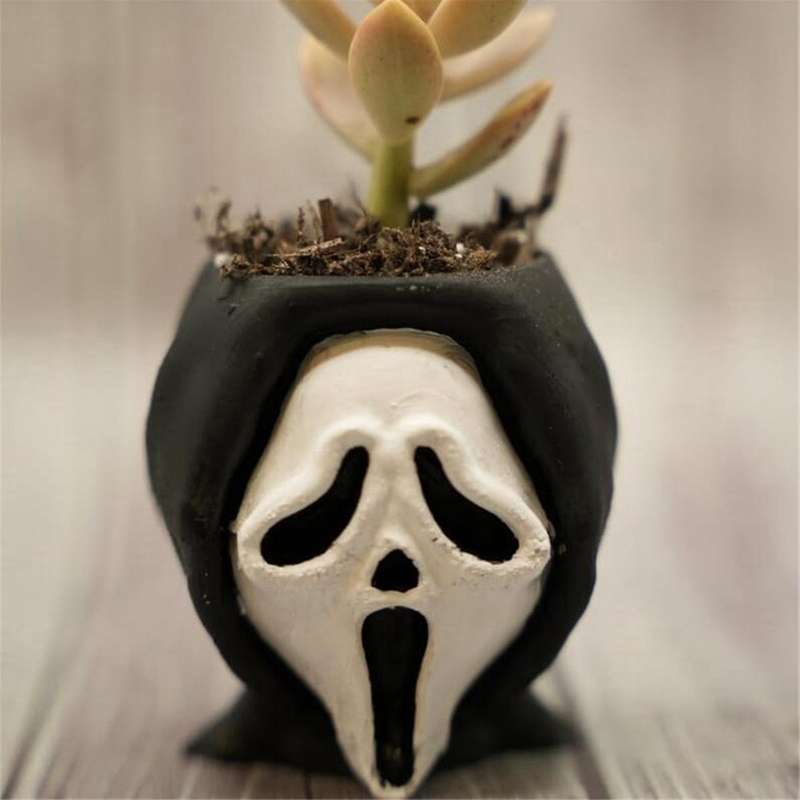 Fun Scary Halloween Succulents Potted Plants, 1pc Small People Cute Succulent Plant Pots for Home De