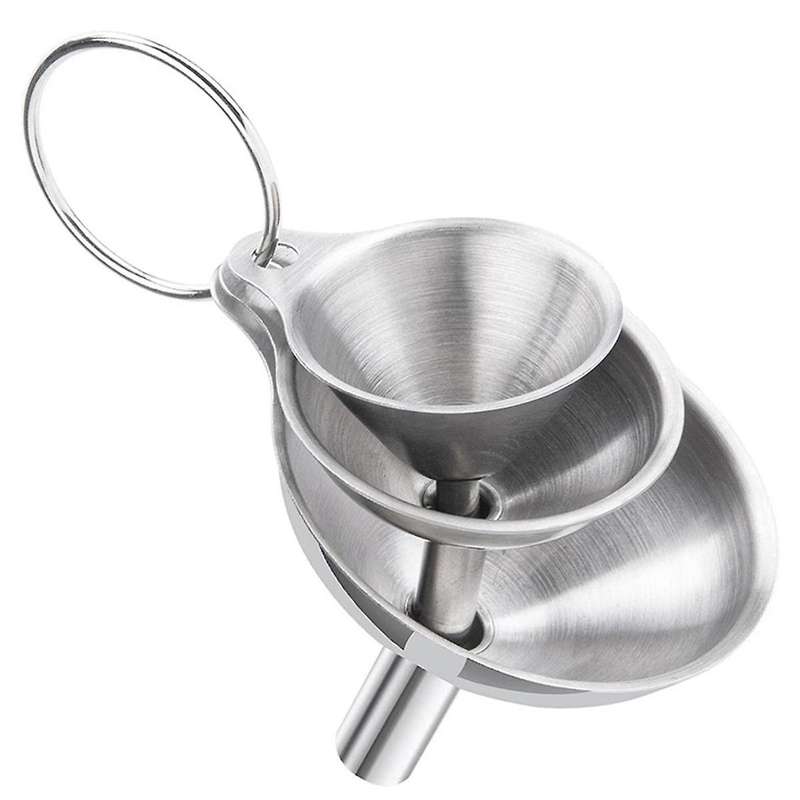 Funnels for Filling Bottles 3Pcs Stainless Steel Mini Kitchen Funnel Set Funnels for Transferring Es