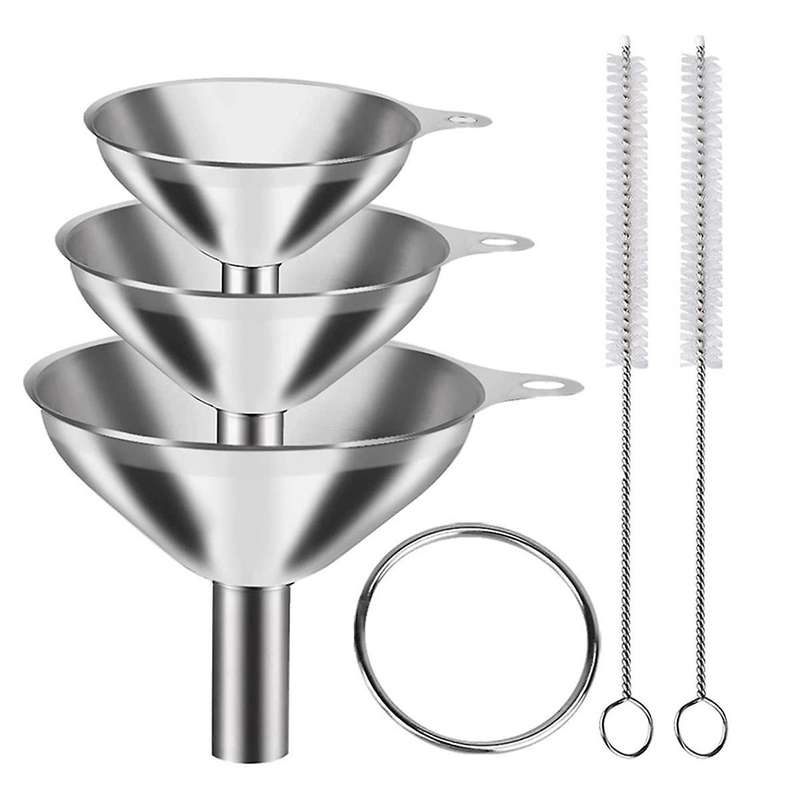Funnels for Filling Bottles 3Pcs Stainless Steel Mini Kitchen Funnel Set Funnels for Transferring Es