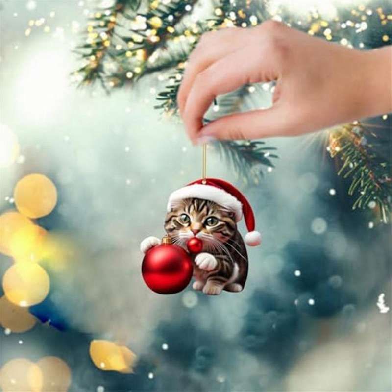 Funny Black Cats Ornaments, Height Cute Cats , Xmas Ornaments, Christmas Tree Hanging Decorations