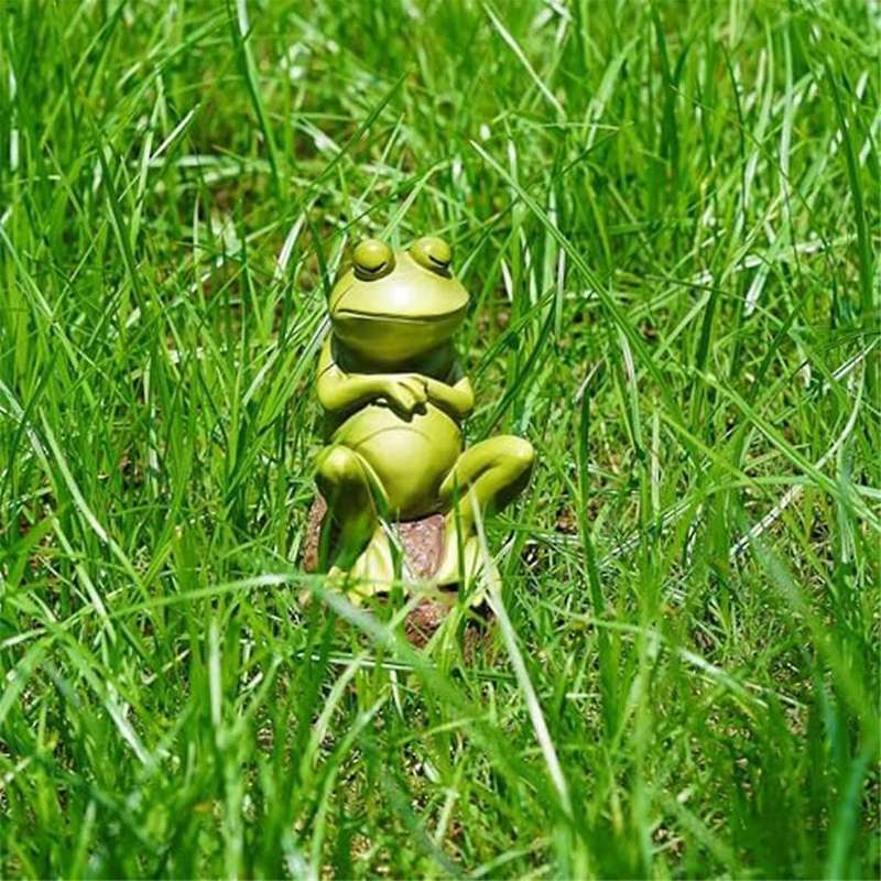 Funny Frog Garden Statues Decor, Outdoor Resin Sleeping Frogs Garden Animal Statue, Waterproof Outsi