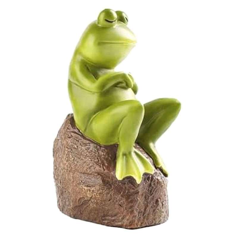 Funny Frog Garden Statues Decor, Outdoor Resin Sleeping Frogs Garden Animal Statue, Waterproof Outsi