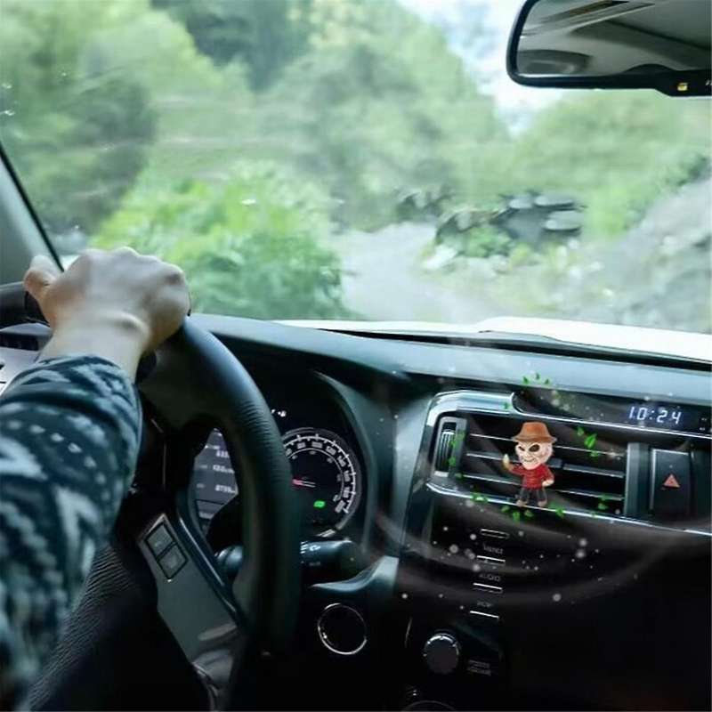 Funny Horror Character Car Air Fresheners Vent Clip 2D Car Air Conditioner Vent Clip Interior Car V