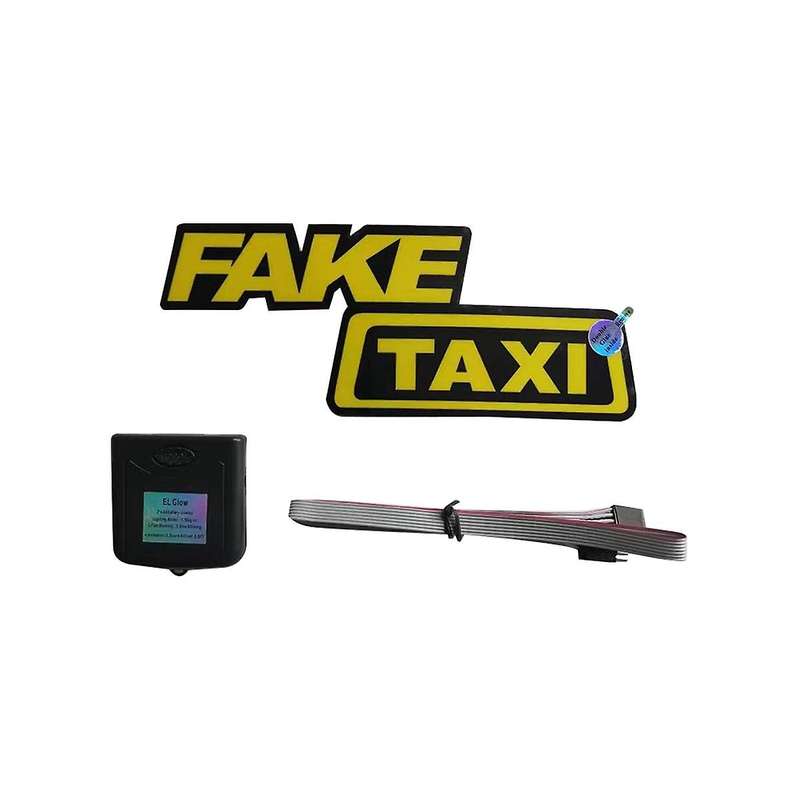 Funny Taxi Window Car Sticker Light Emitting Racing Car Glow Panel Windshield for Styling Decorativ
