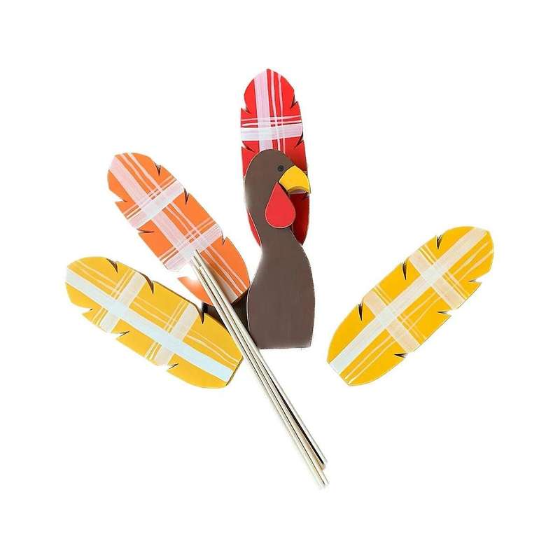 Funny Wooden Turkey Sticks Flowerpot Fire Chicken Planter Container Ornament Outdoor Garden Farm Ya