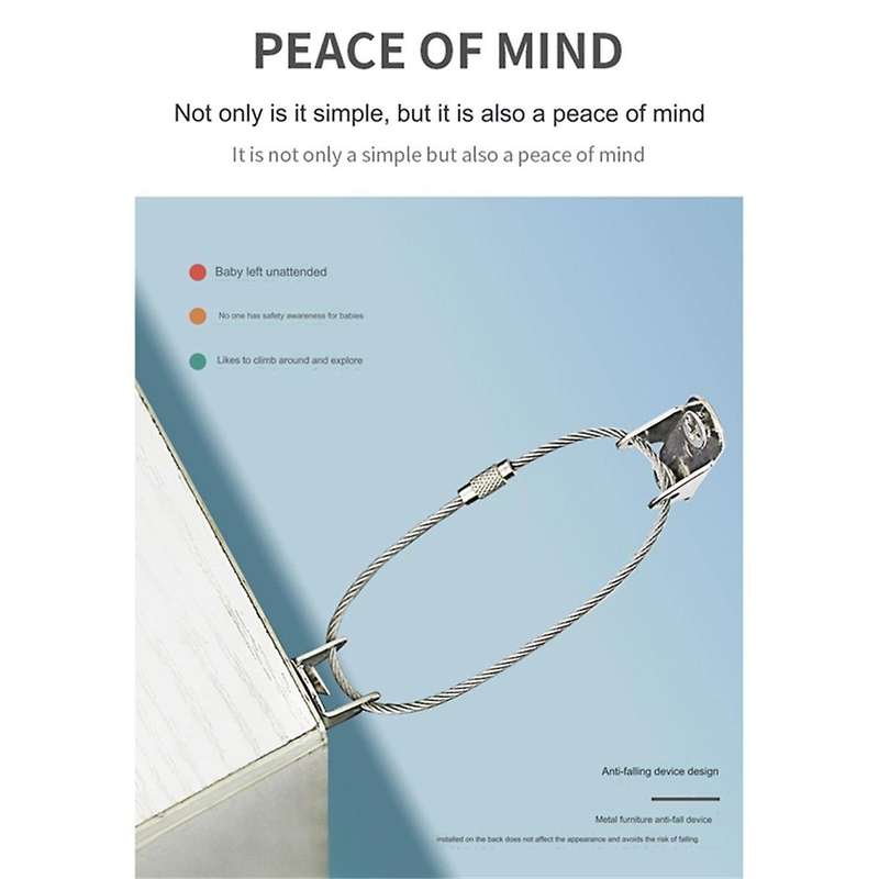 Furniture Anti-Tip Fixer Shoe Cabinet Bookshelf Cabinet Adjustable Metal Thickened Safety Anti-Tip F