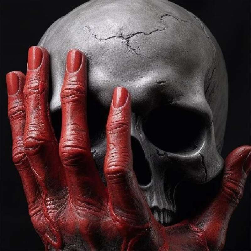 Furious Hand Skull Statue Resin Crafts Desktop Decoration Atmosphere Ornaments