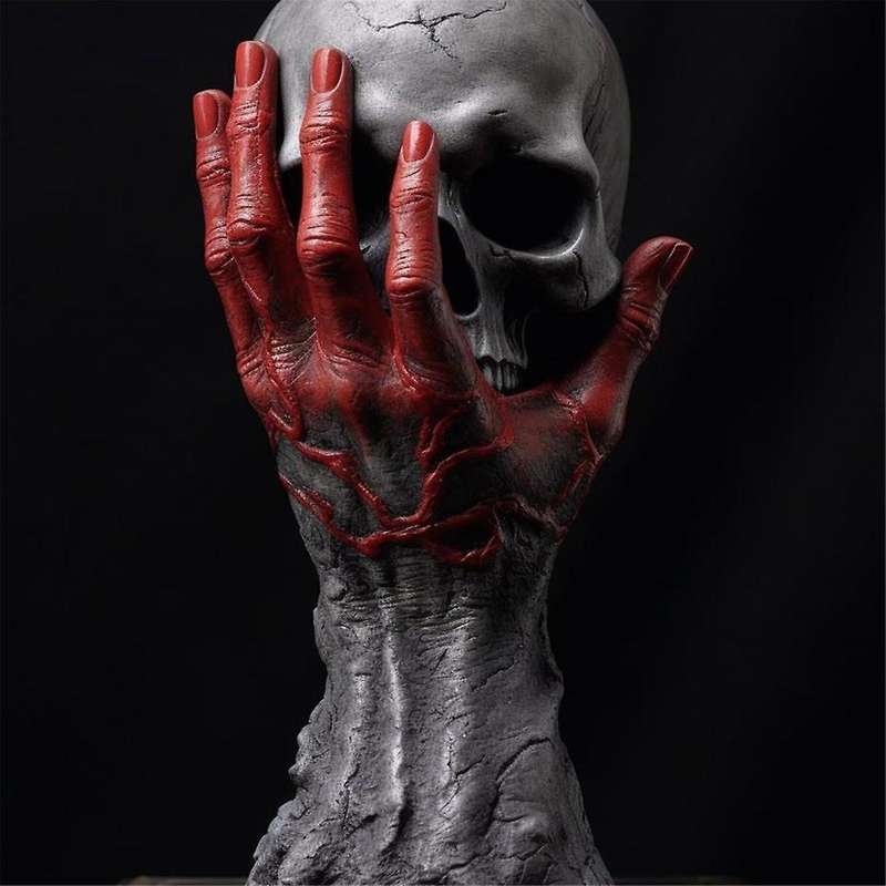 Furious Hand Skull Statue Resin Crafts Desktop Decoration Atmosphere Ornaments