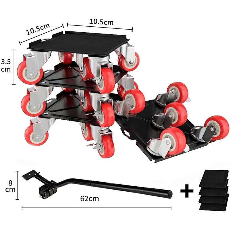 Furniture Trolley,Furniture Moving Set,Furniture Lift with Swivel Universal Wheels,Carbon Steel Furn
